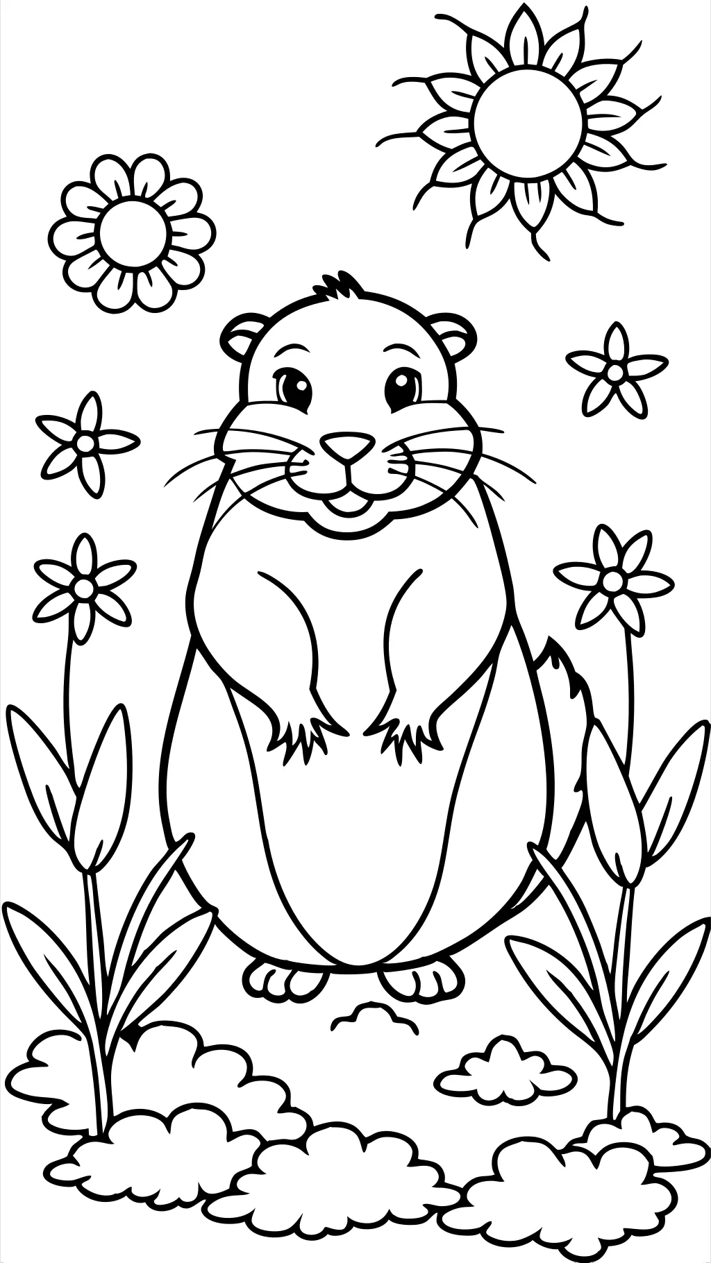 ground hog coloring page